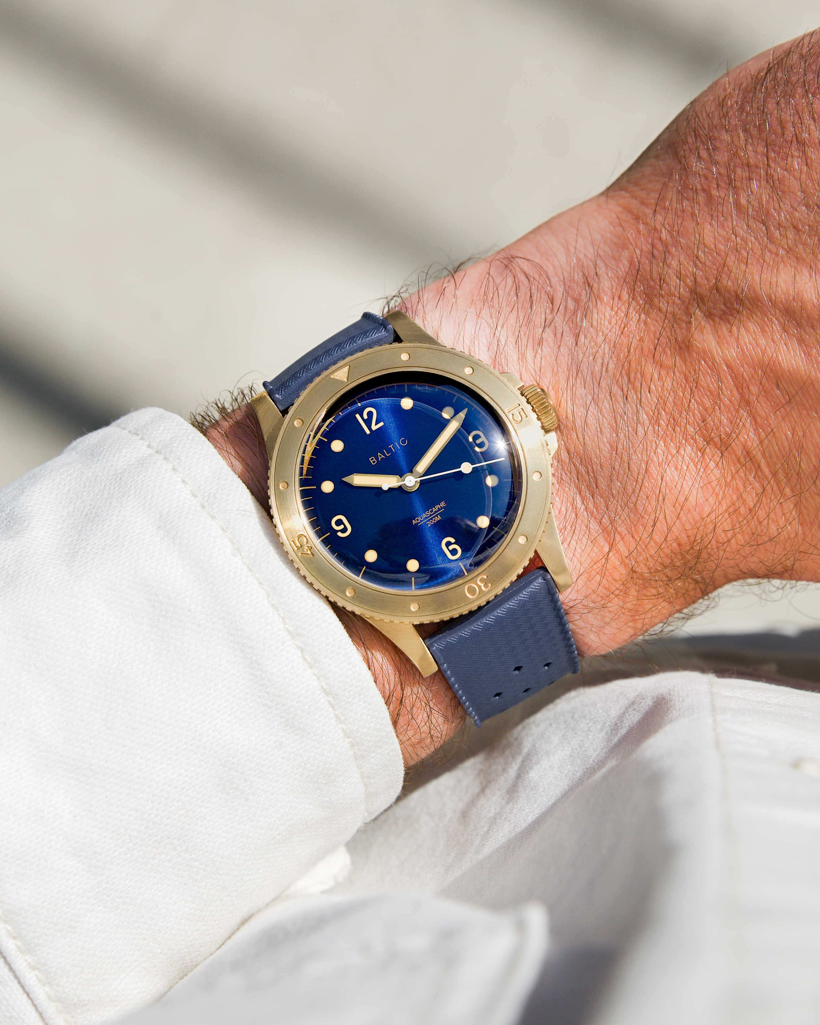 Aquascaphe Bronze Blue Gilt - Baltic Watches