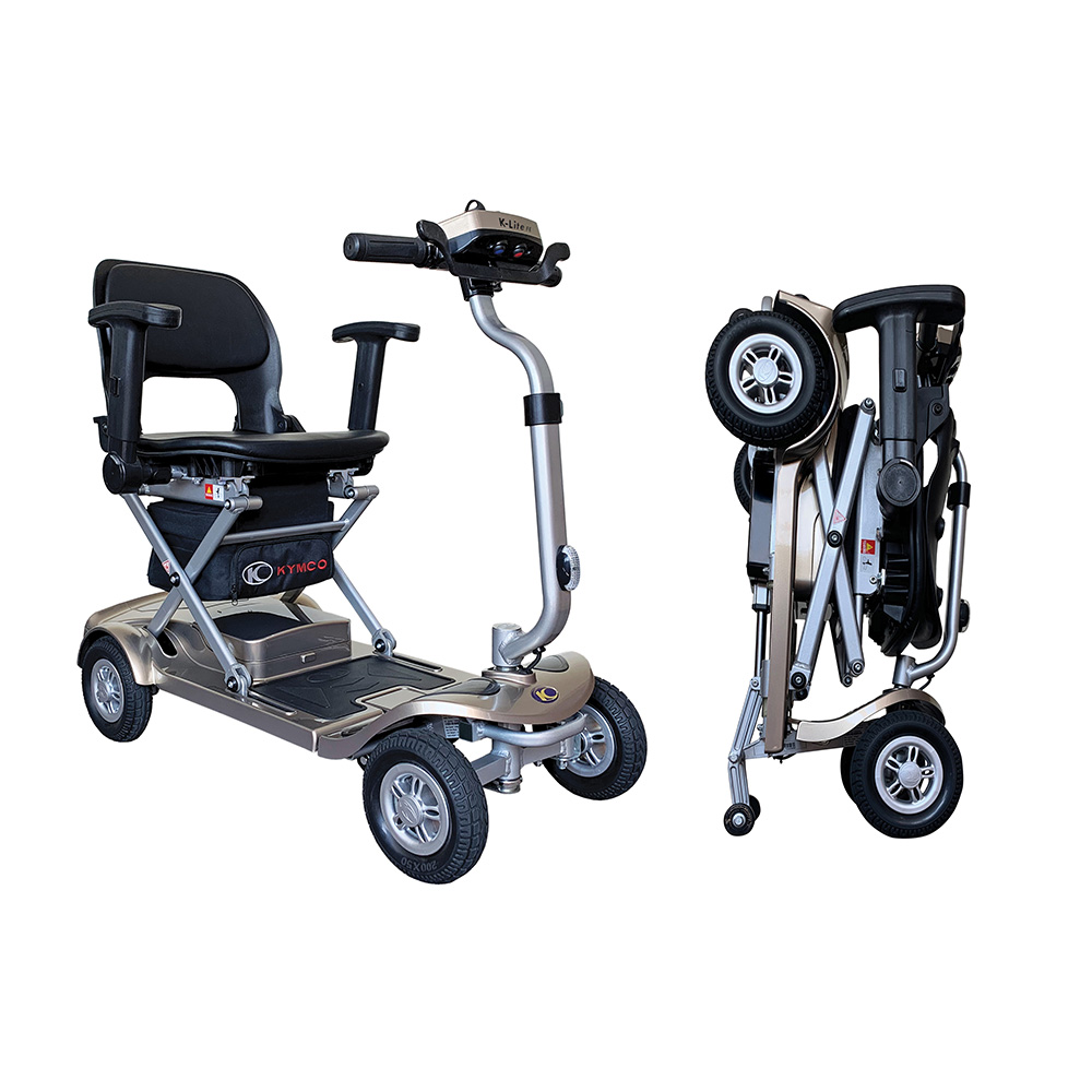 The Kymco K-Lite FE Folded and unfolded
