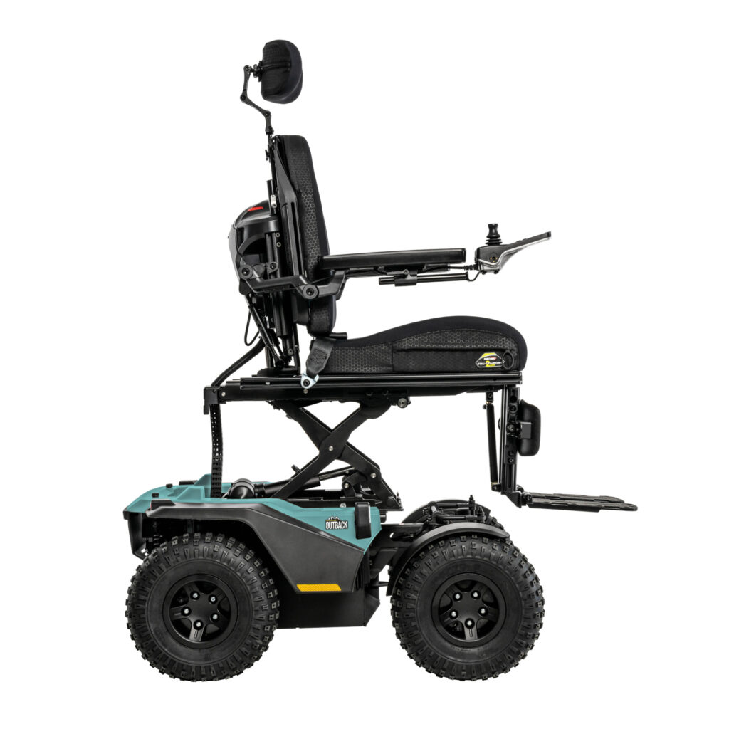 Side View of the Pride Quantum Outback Powerchair