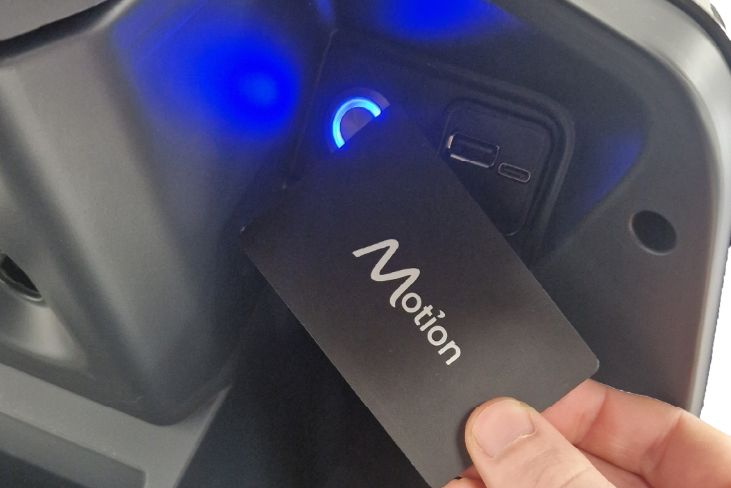 The contactless key fob powering on the Xcursion