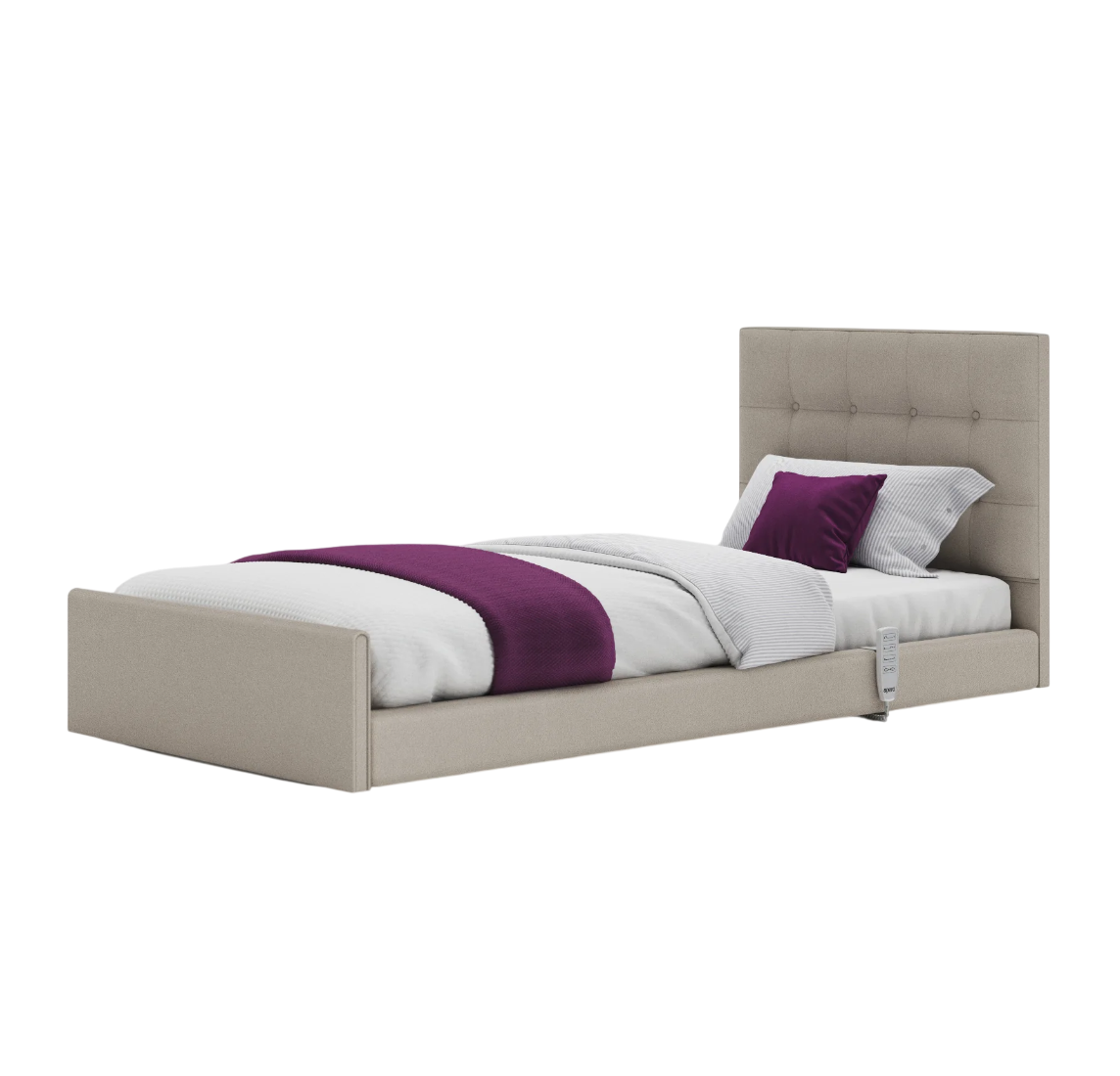 The Opera Solo Comfort Profiling bed with the Emerald headboard