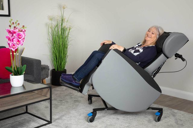 Healthcare chairs with tilt-in-space