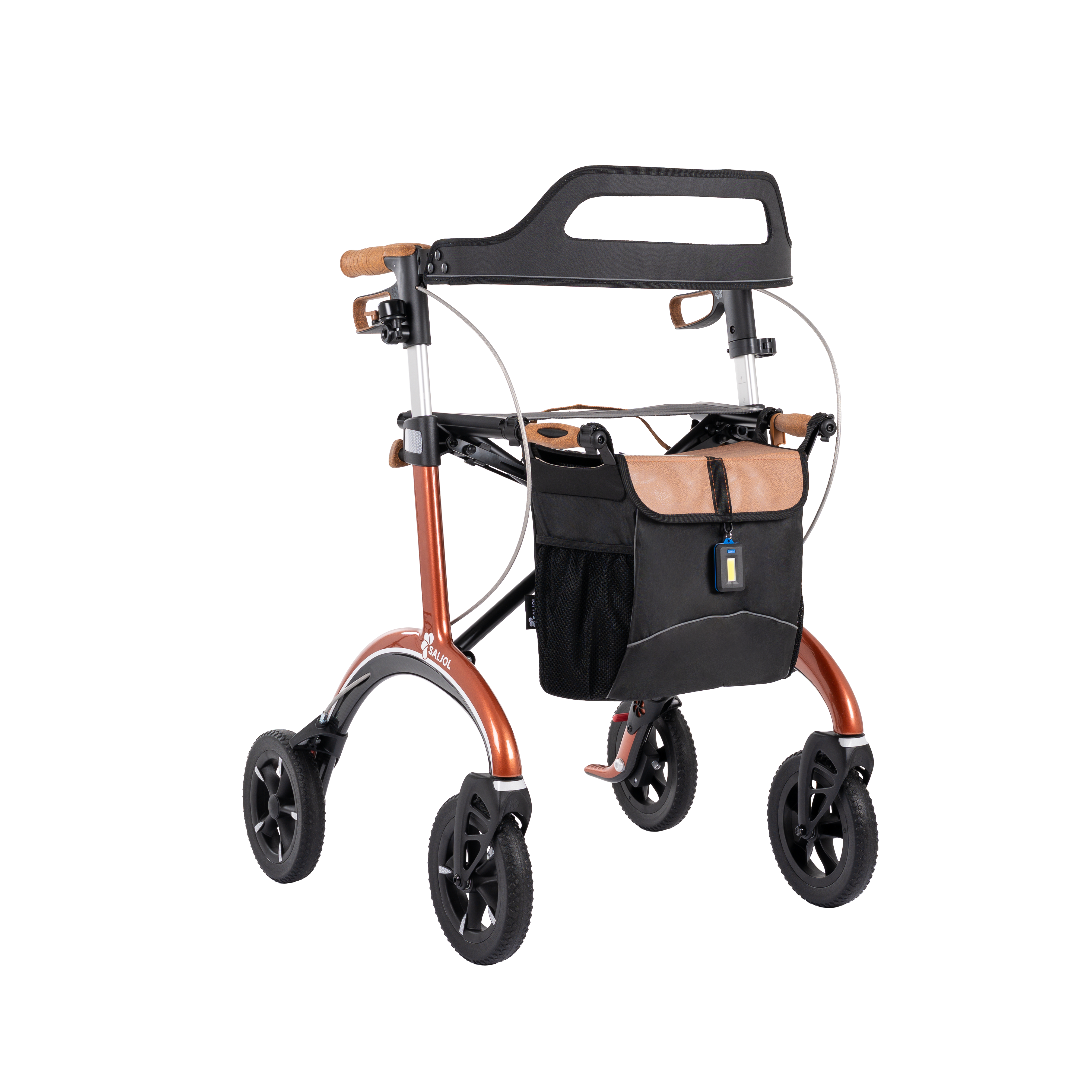 Saljol Carbon Rollator in copper red