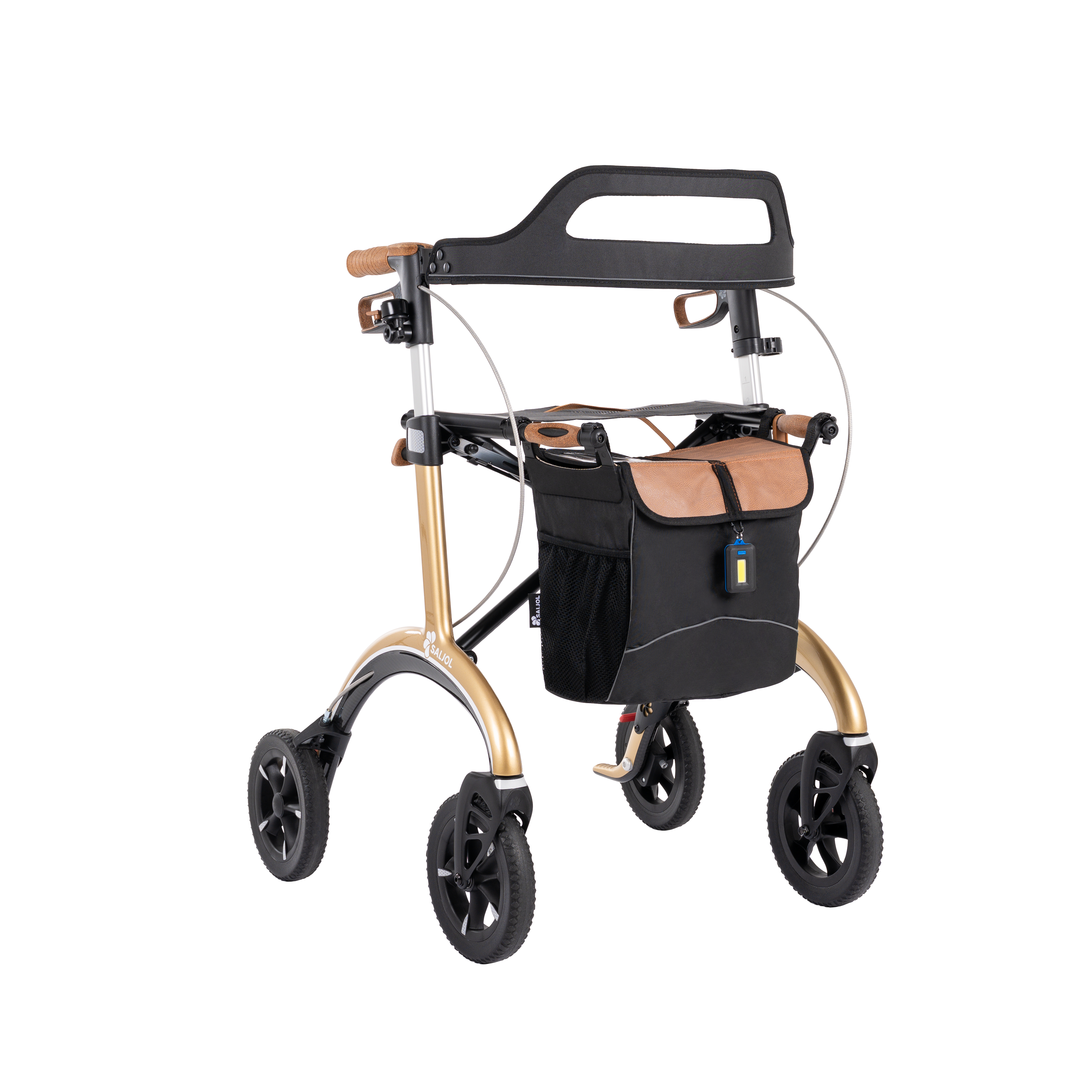 Saljol Carbon Rollator in pure gold