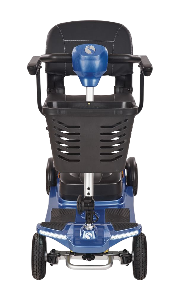  Front view of the Rascal LuXe in blue