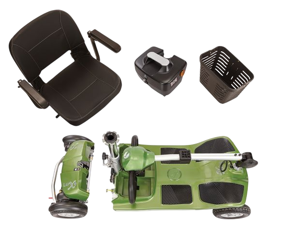 The Rascal LuXe dismantled into smaller components