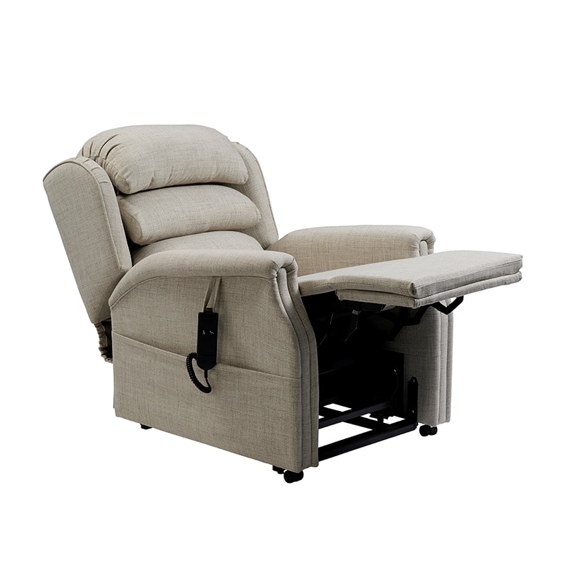 The adjustable foot and back rest in the Ashtead Aquaclean Rise and Recliner 