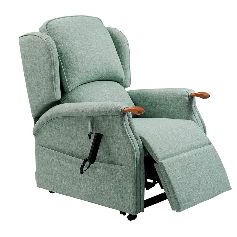 The adjustable foot rest and knuckle arms in the Ashtead Aquaclean Rise and Recliner 