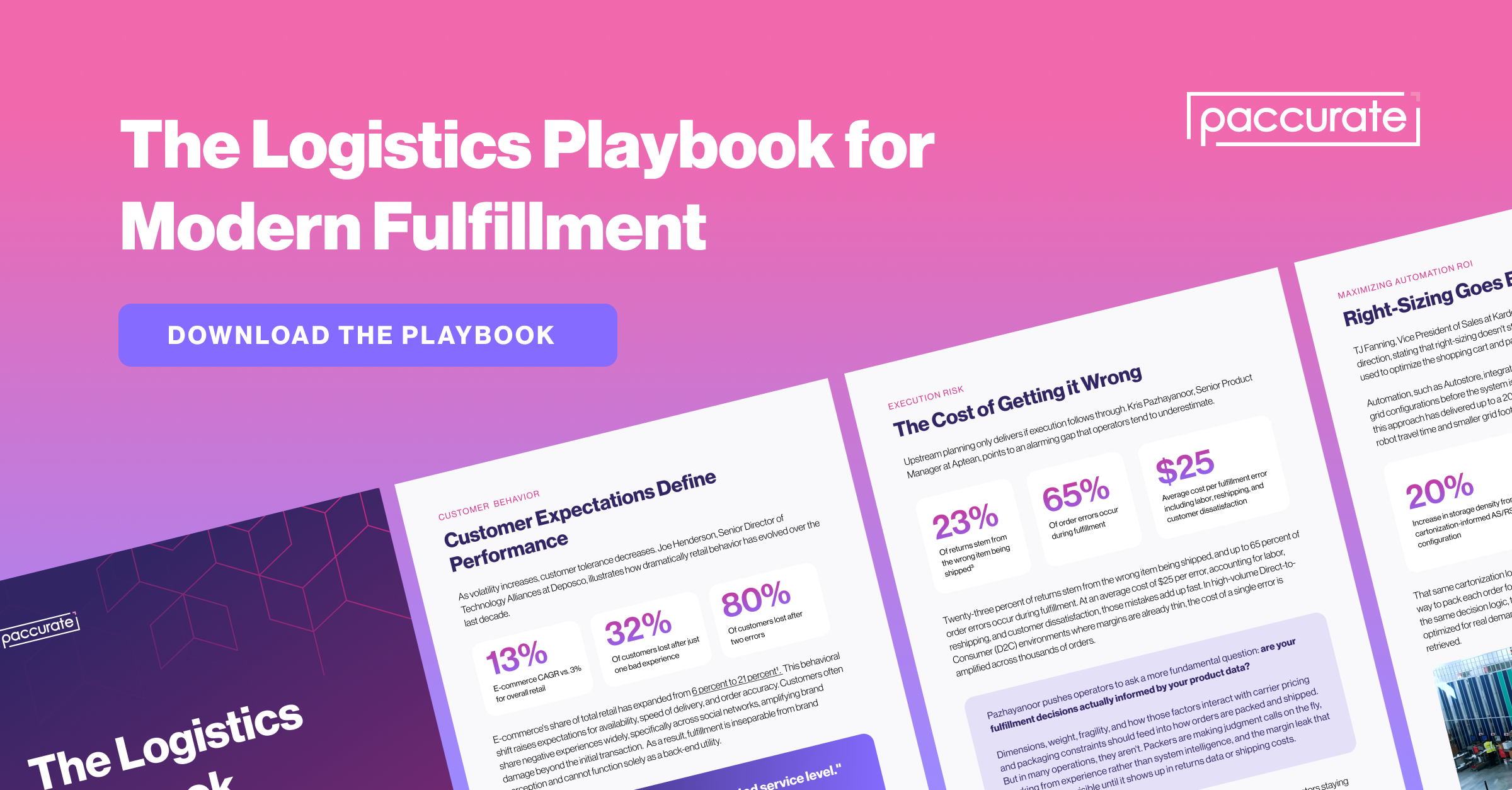 logistics playbook for modern fulfillment
