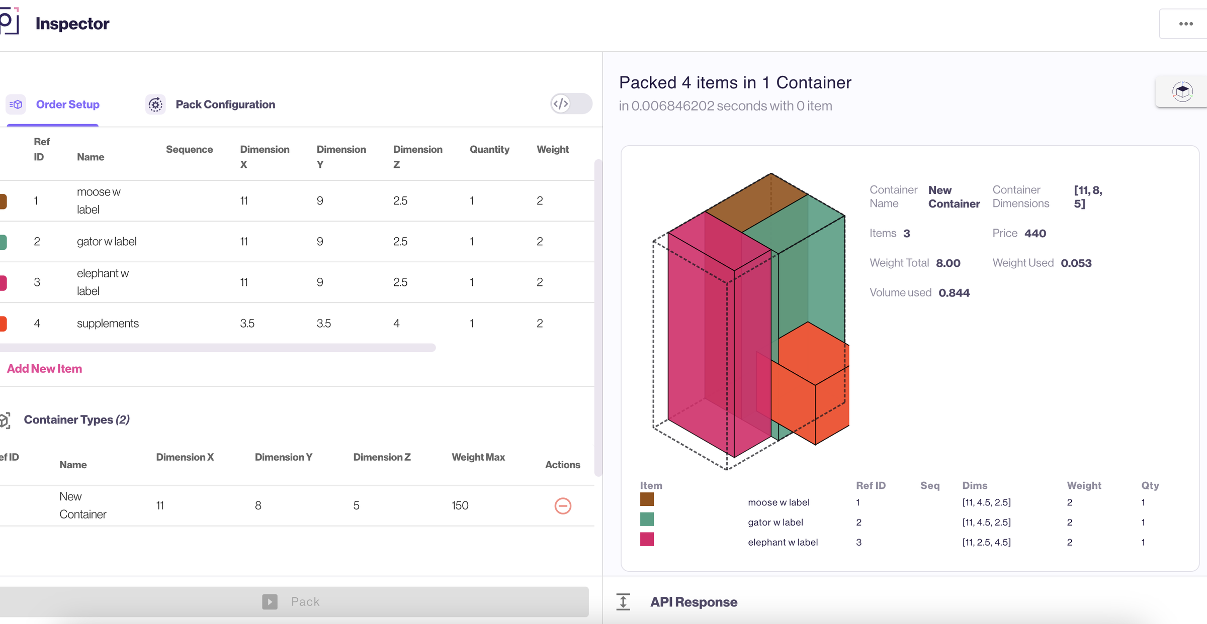 3D cube + cost-aware cartonization