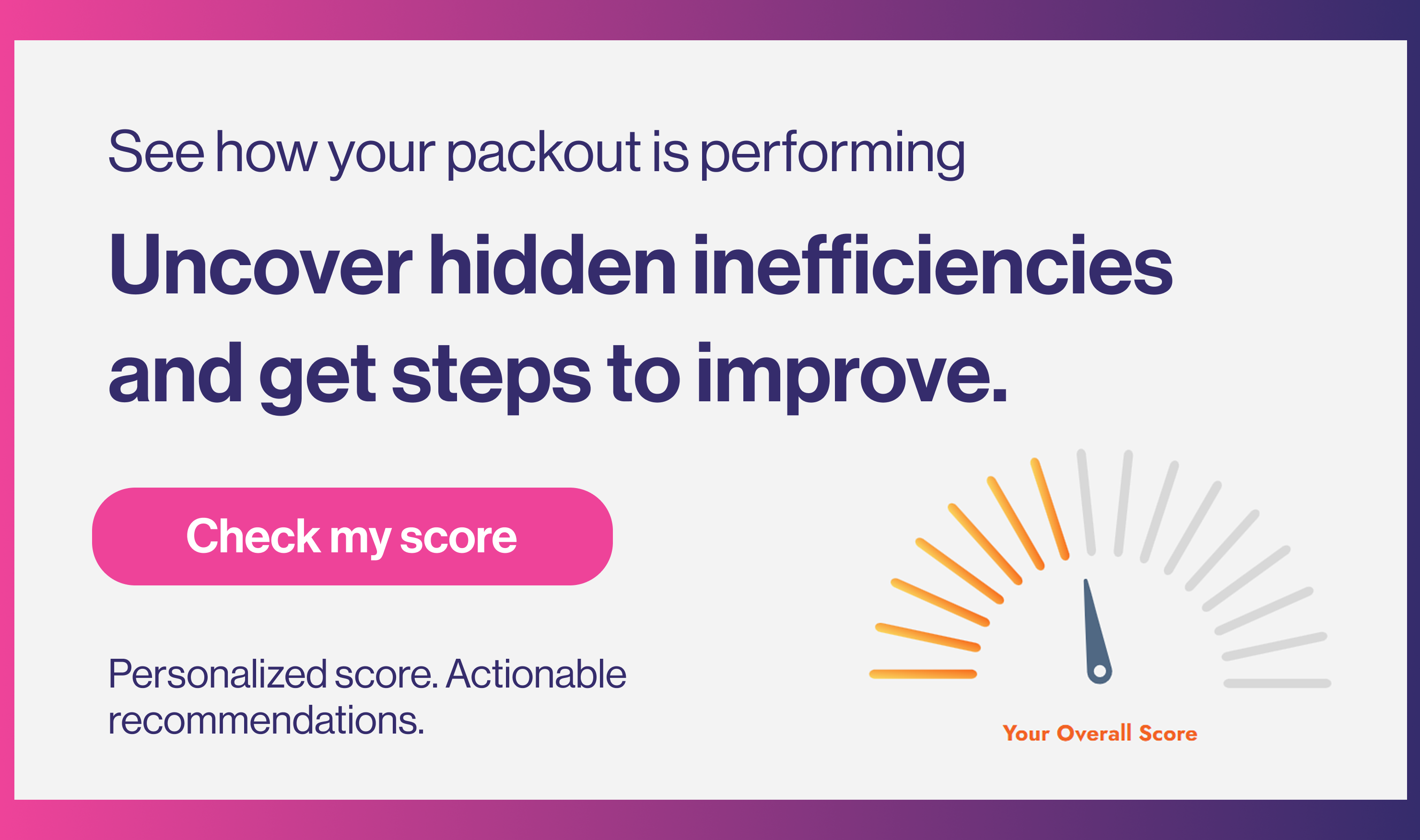 Take the Packing Scorecard Fulfillment