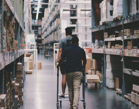 Men working in a warehouse