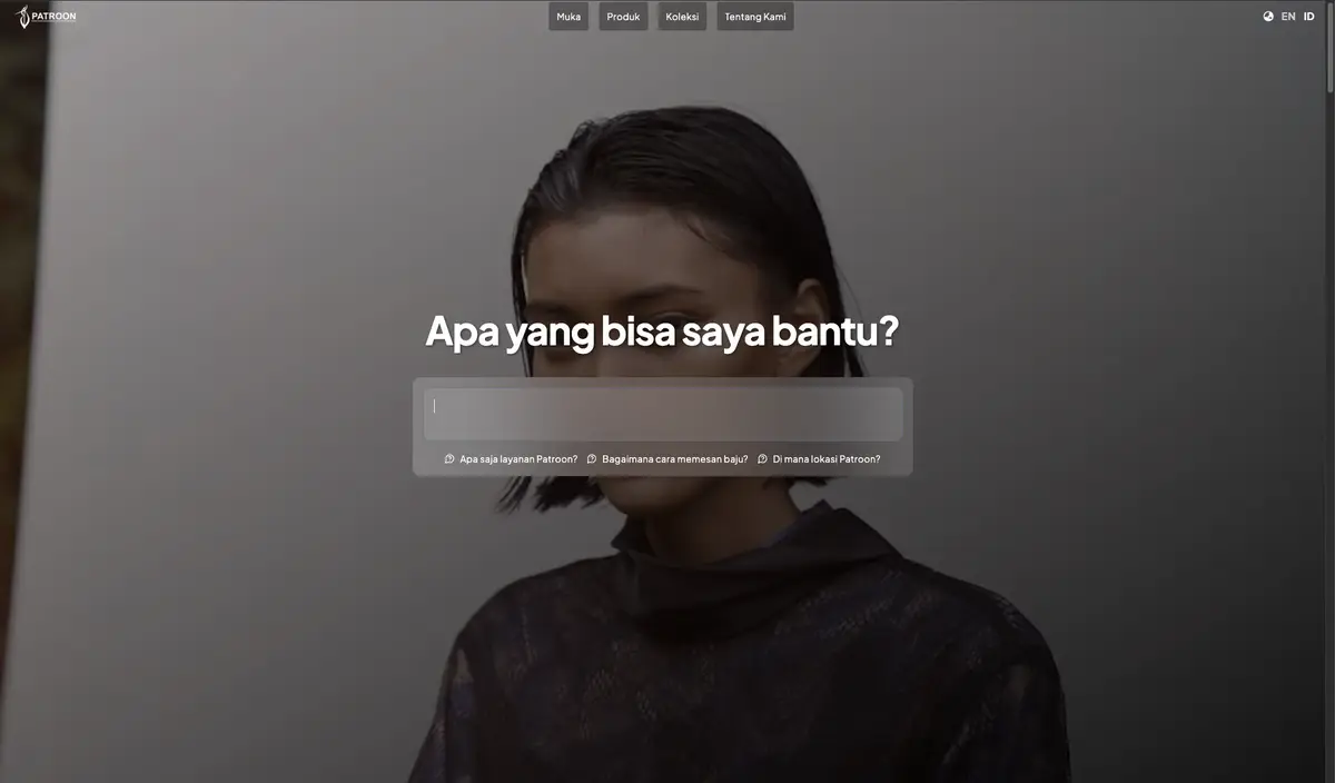 Screenshot of Patroon.id project interface