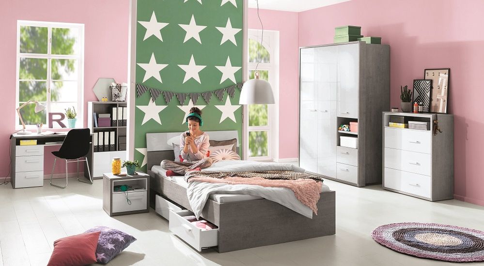 Produktbild: Funktionsbett Mipiace 90x200 cm der Marke Composad in grauem Kunststoff