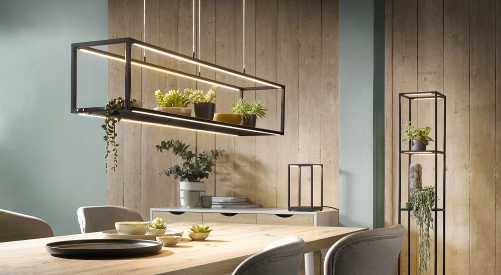 Produktbild: LED-Pendelleuchte Contura von Paul Neuhaus in Schwarz aus Alu, Eisen, Stahl und Metall