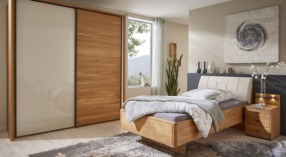 Produktbild: Bett Burgos 100 x 200 cm von Casedo in brauner Holzoptik