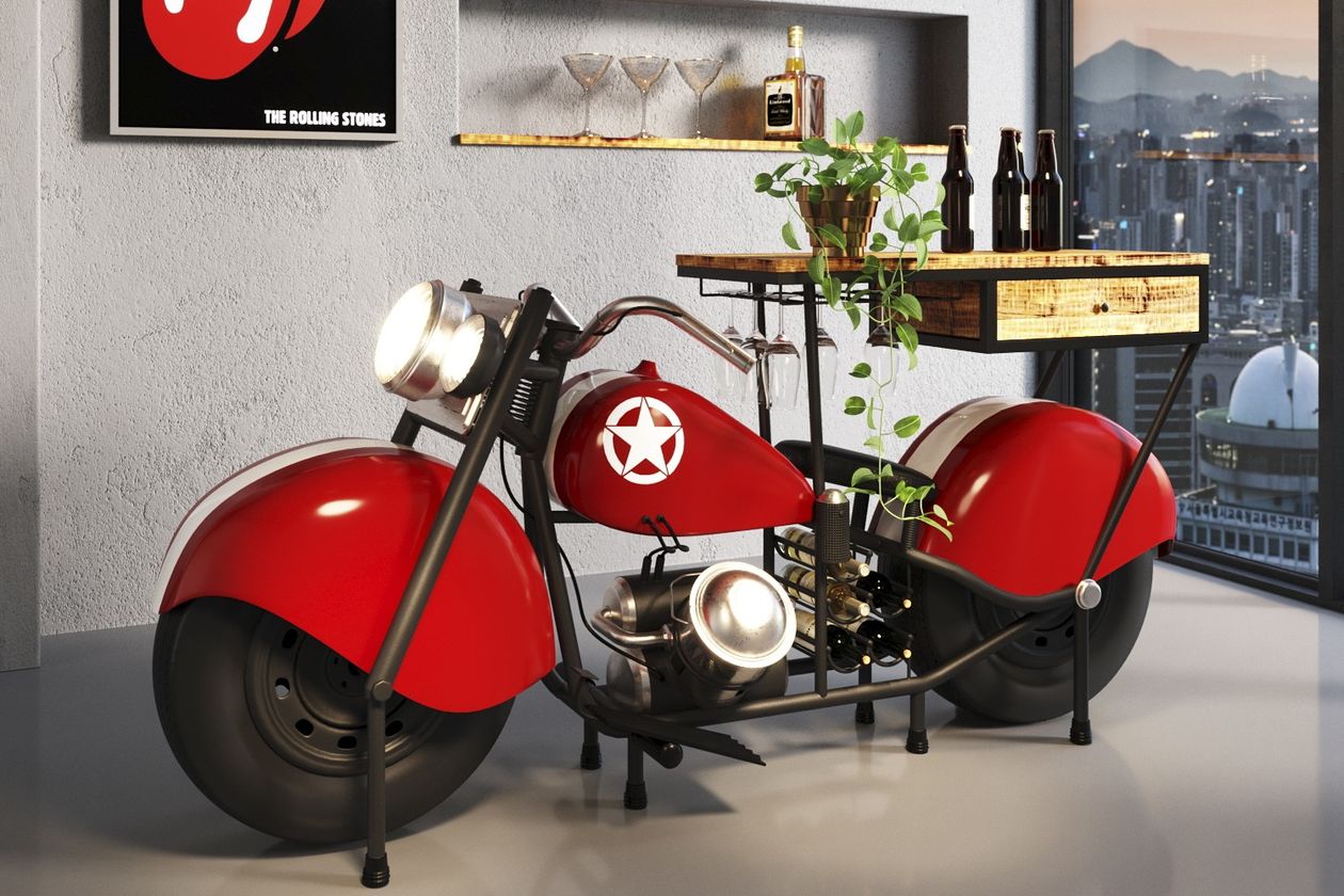 Produktbild: Bartisch Motorbike 86709 der Marke Kare Design in Rot aus Stahl