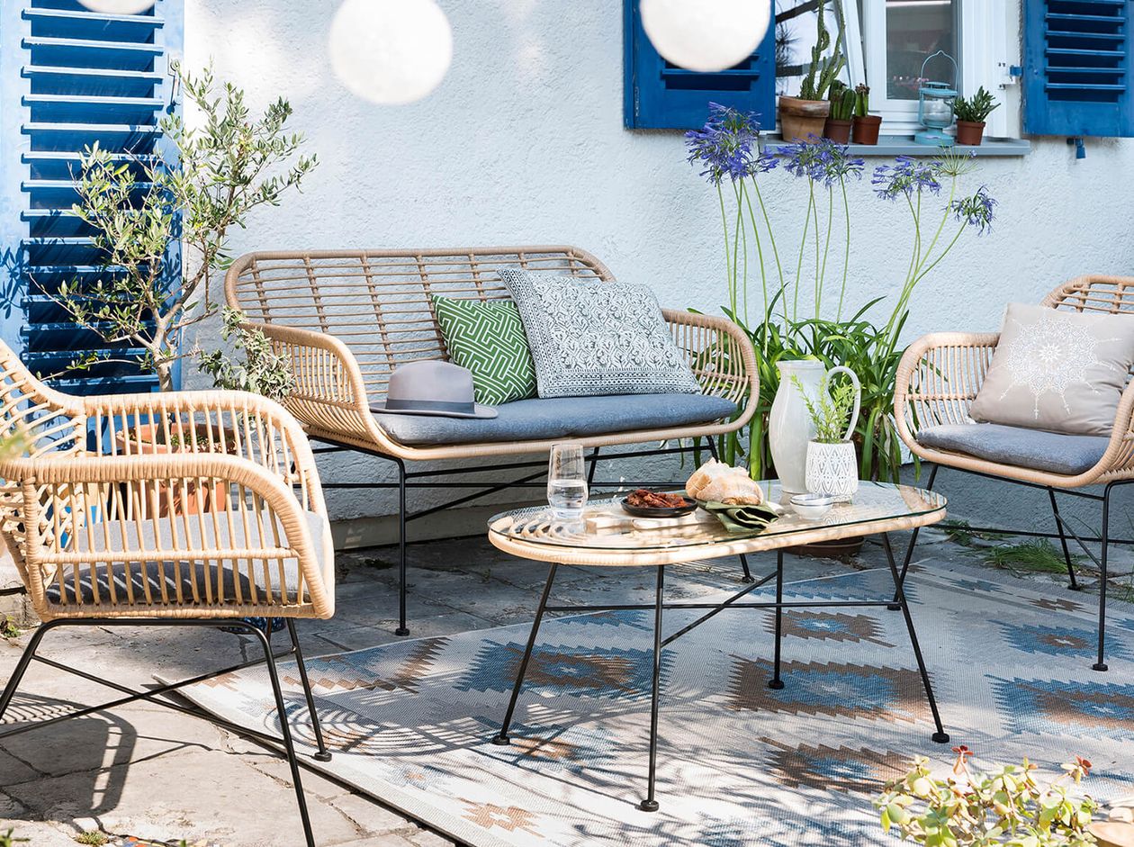 Teaser zur Stationären Sortimentsvielfalt: Loungeset im Boho-Look