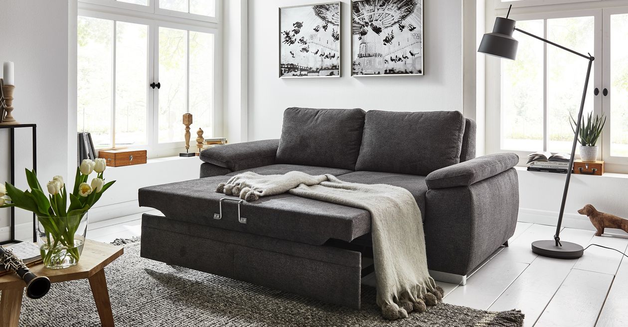 Produktbild: Schlafsofa Puzzle der Marke ComfortPlan aus Stoff in der Farbe Black