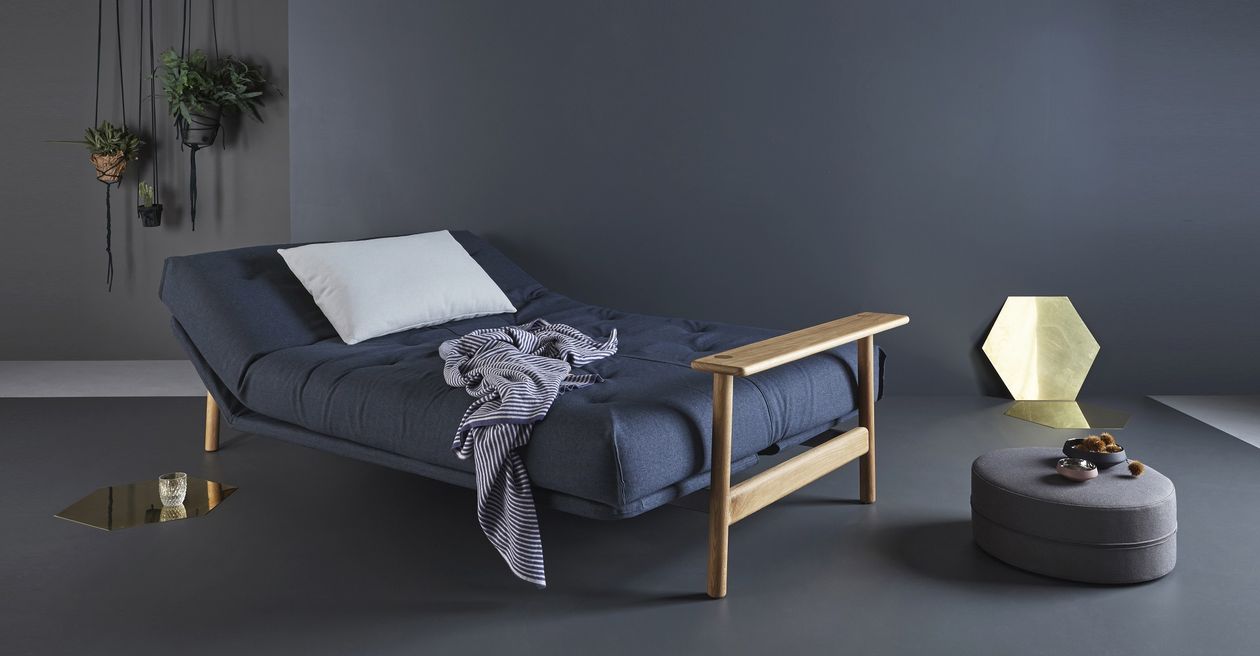 Produktbild: Schlafsofa Balder der Marke innovation living aus Stoff in der Farbe Blue