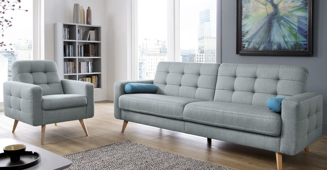 Produktbild: Schlafsofa Nappa von Exxpo-by-Gala aus Stoff in der Farbe Aqua