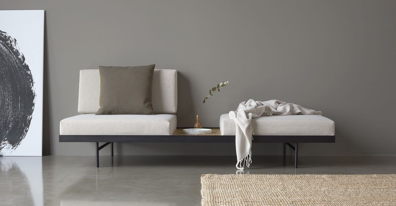 Produktbild: Schlafsofa Puri Eiche der Marke Innovation Living aus Stoff in der Farbe Natural