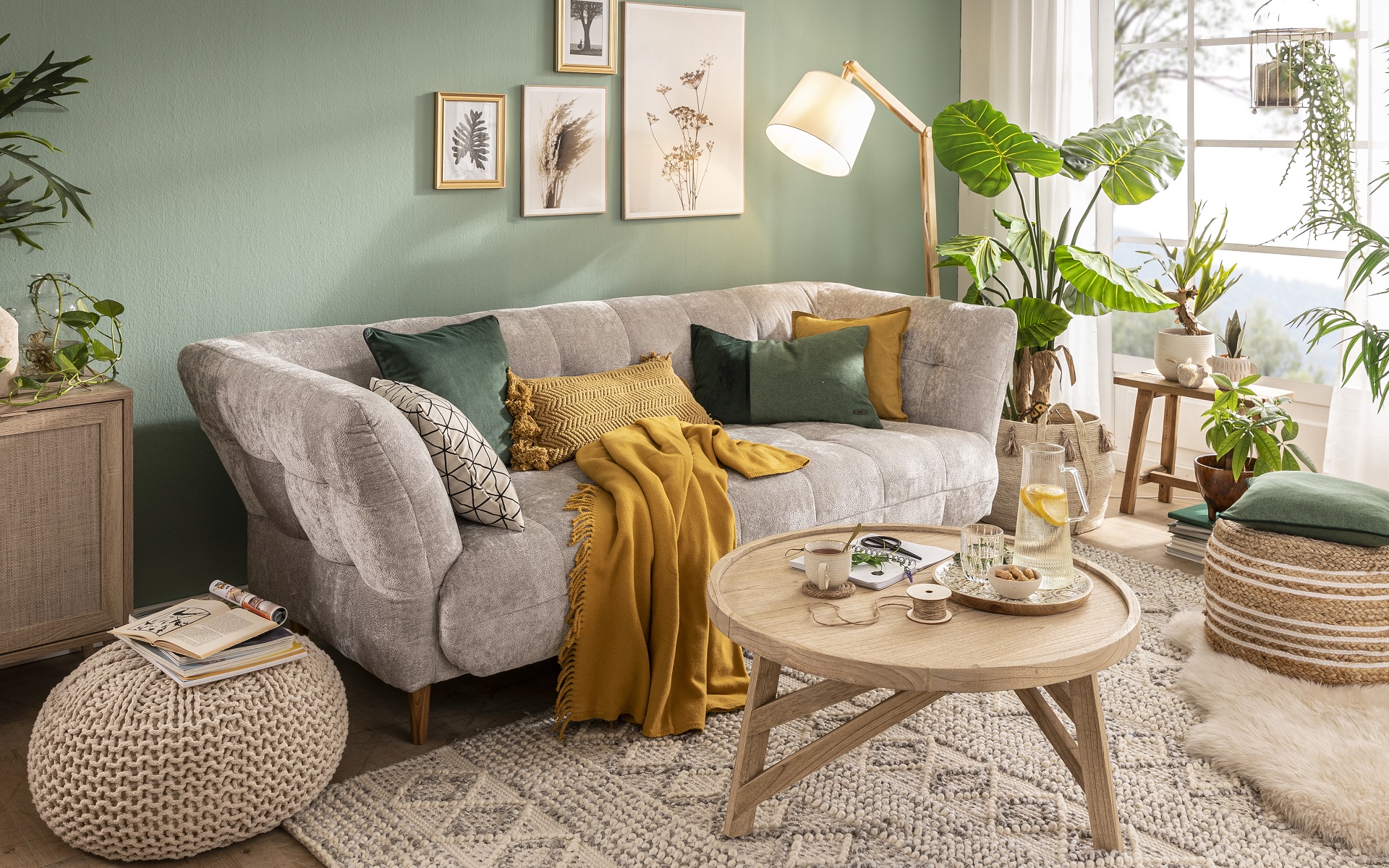 Produktbild: Sofa New York der Marke Daheim aus Stoff in grey