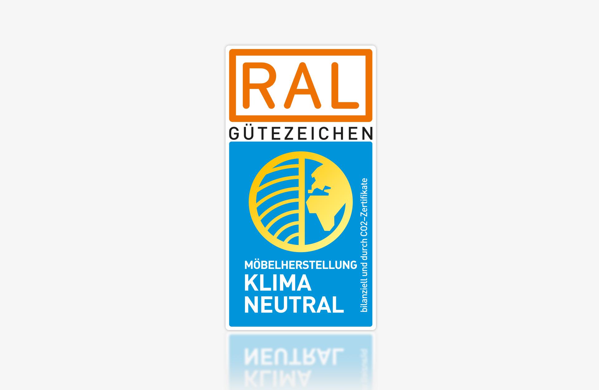 Nachhaltigkeitssiegel: Klimaneutraler Hersteller