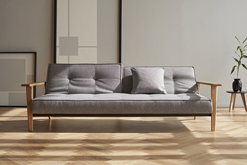 Produktbild: Schlafsofa Splitback Frej Eiche der Marke Innovation Living aus Stoff in Grey