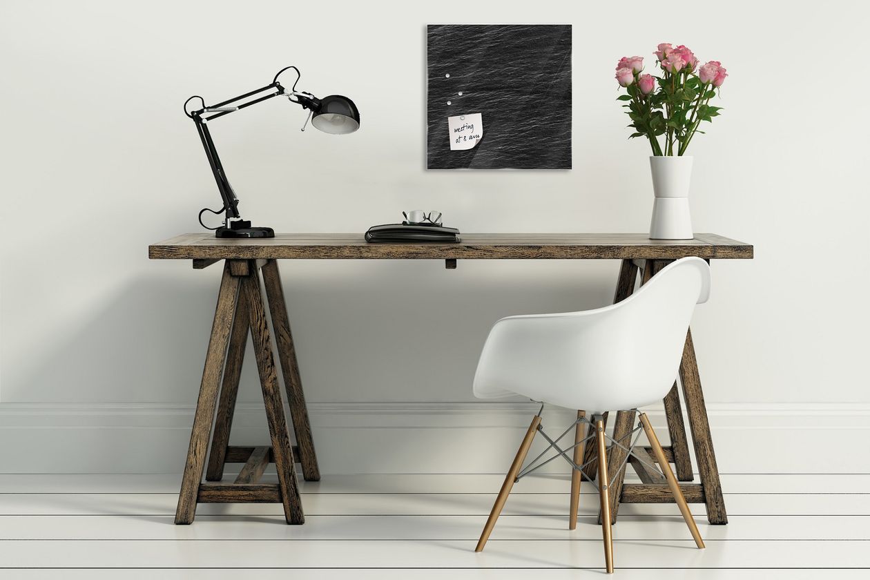 Produktbild: Memo-Board 30 x 30 cm uni der Marke EUROART aus schwarzem Glas