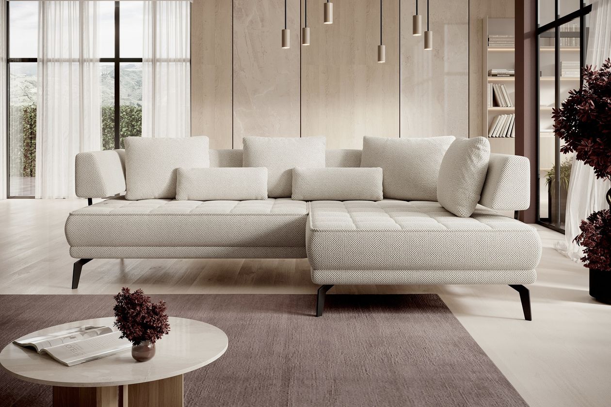 Produktbild: Ecksofa Giotto aus Stoff in creme