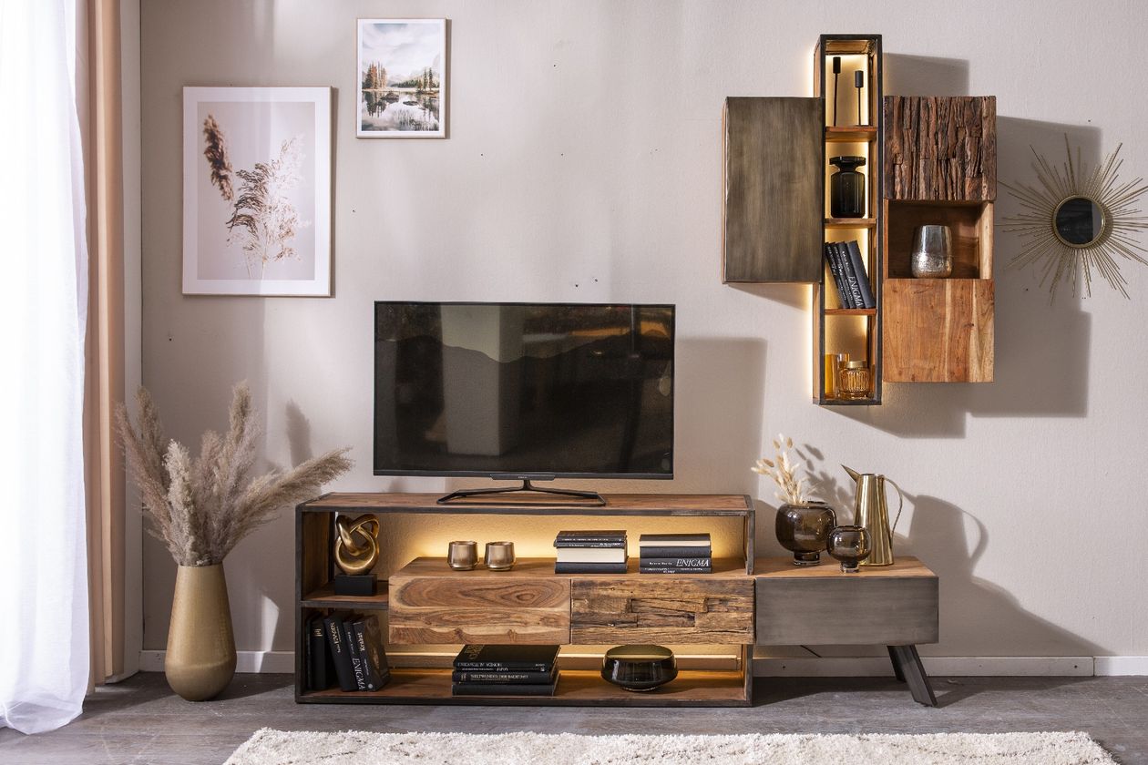 Produktbild: TV-Lowboard City 7528 von Wolfmöbel in braunem Holz