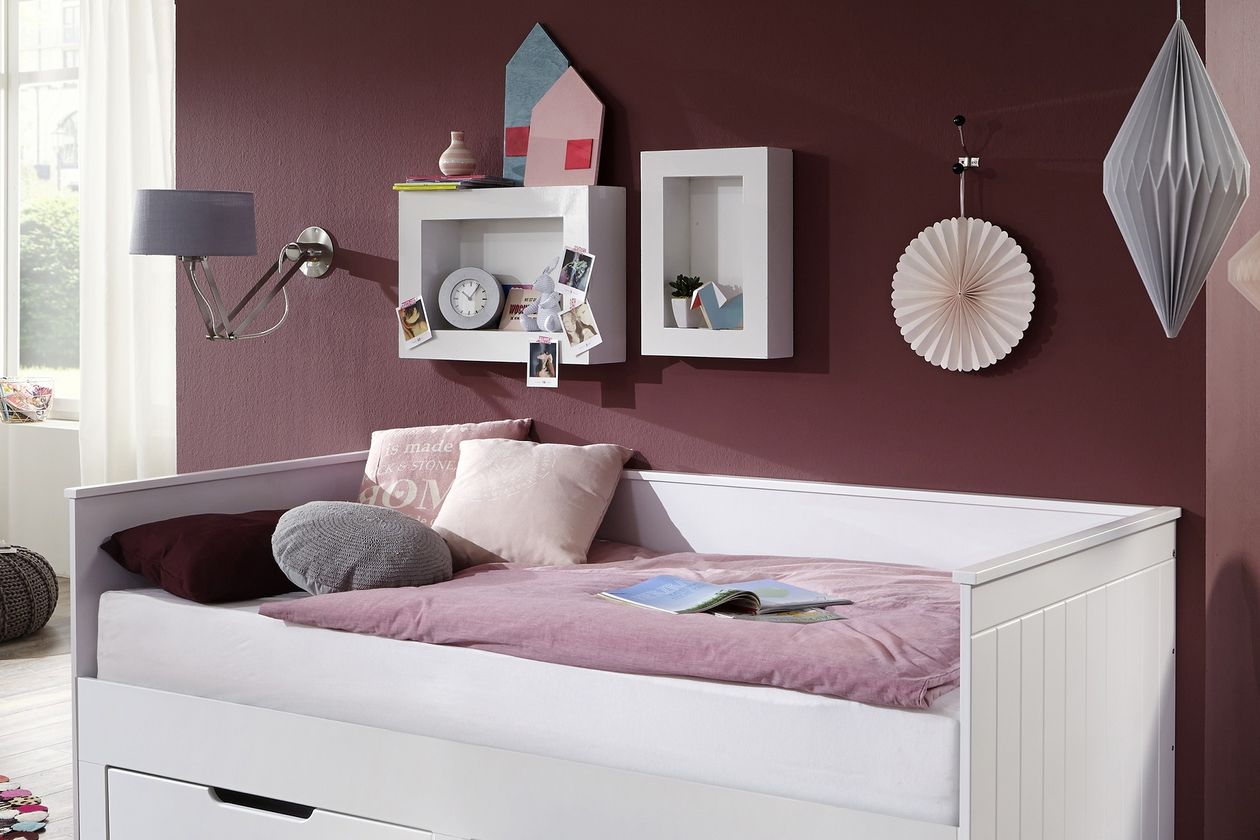 Produktbild: Funktionsbett Clara 90x200 cm von Relita in weißer Holzoptik
