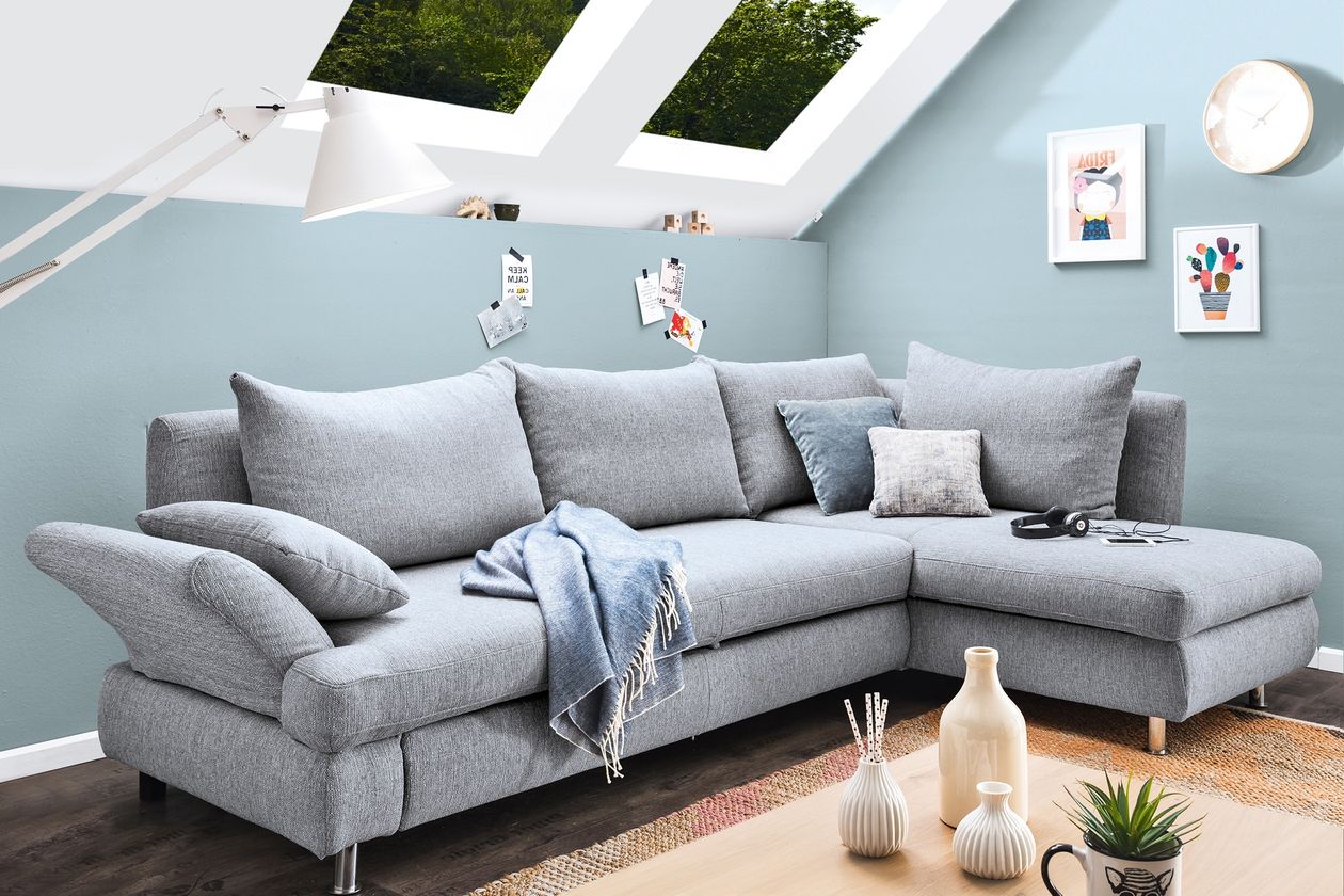 Produktbild: Ecksofa Leo aus grauem Stoff