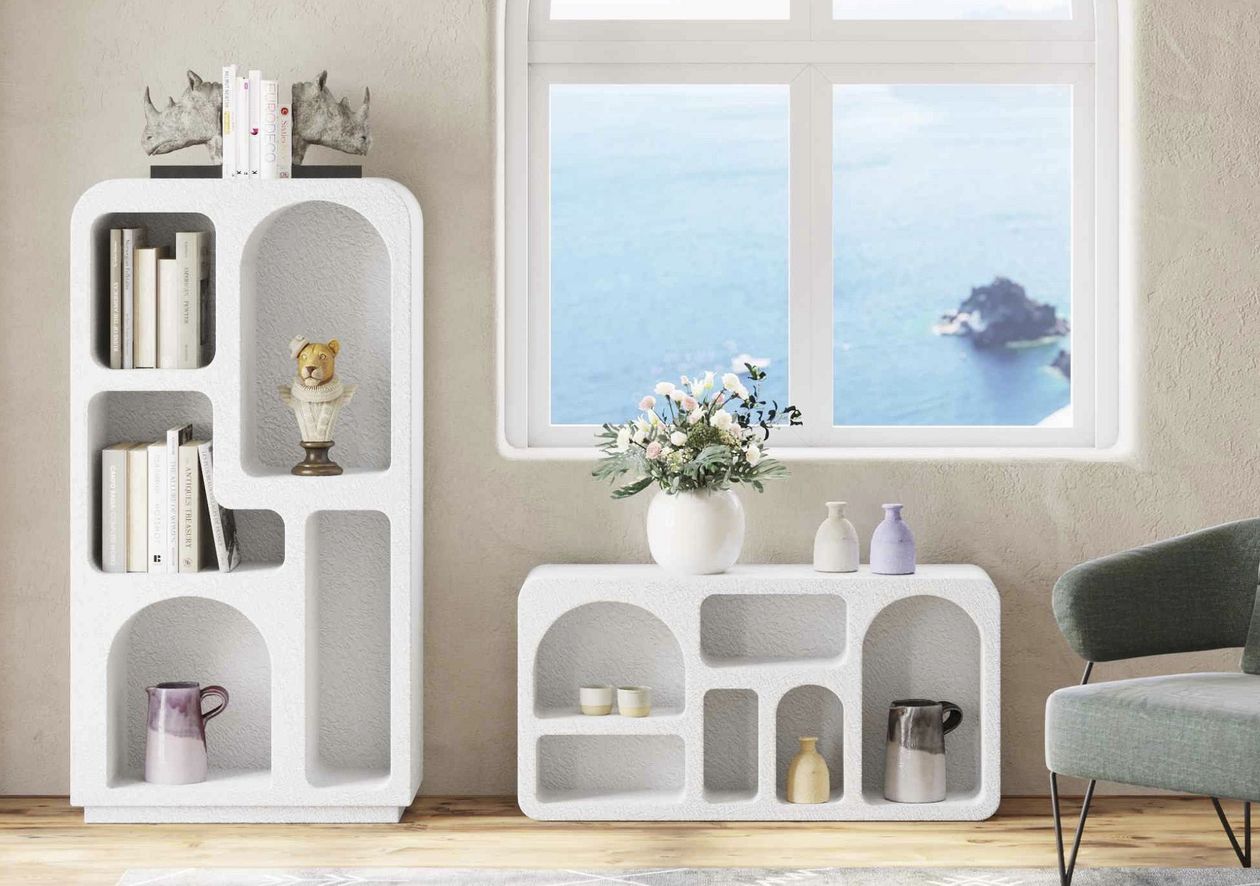 Regal Bonita von KARE Design aus weißem Lack in einem mediterranen Look und Ambiente