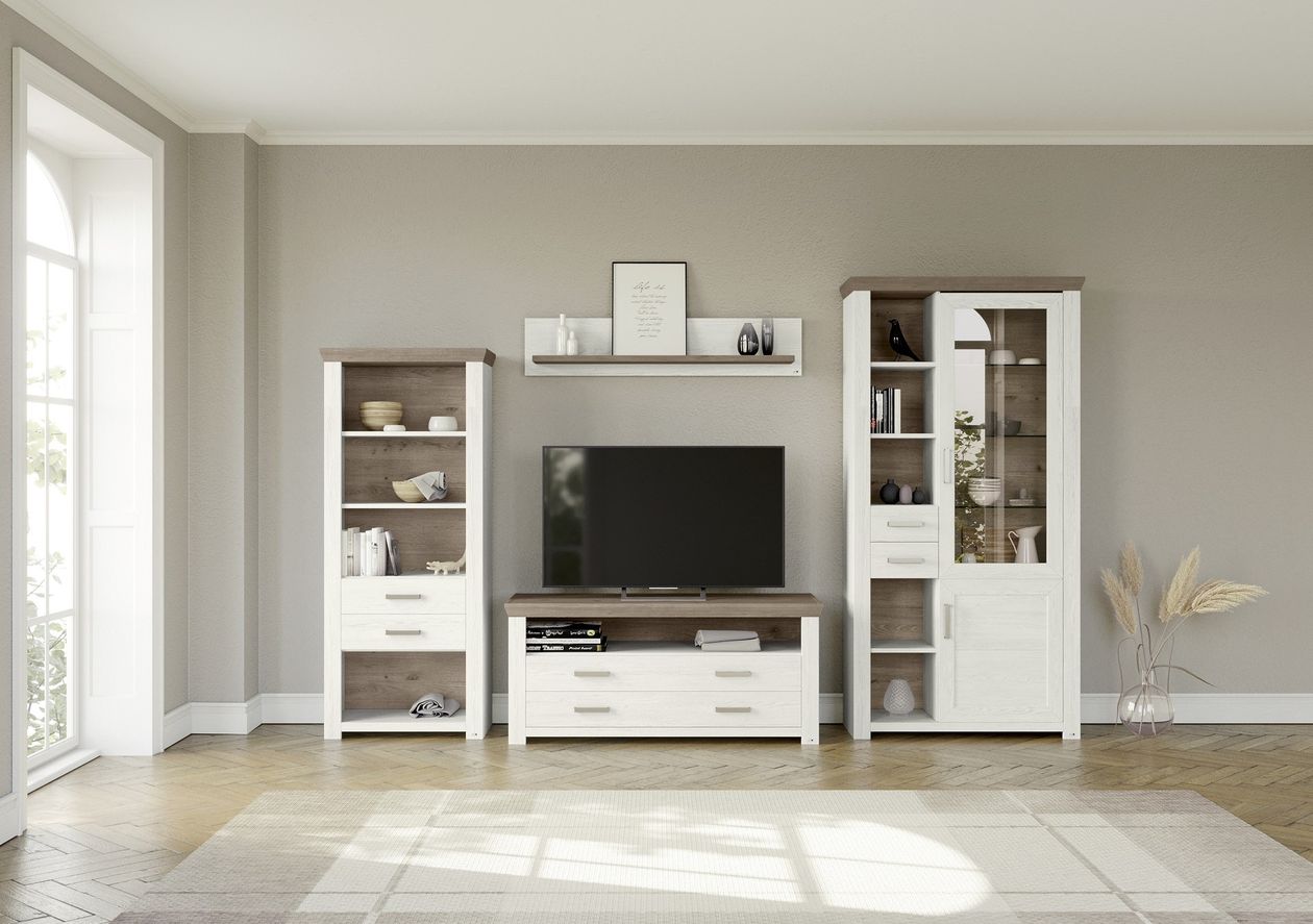 Regal York aus dem Hause set one by musterring in weißer Holzoptik im Landhausstil