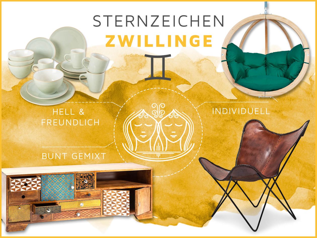 Teaser: Einrichten nach Sternzeichen Zwillinge
