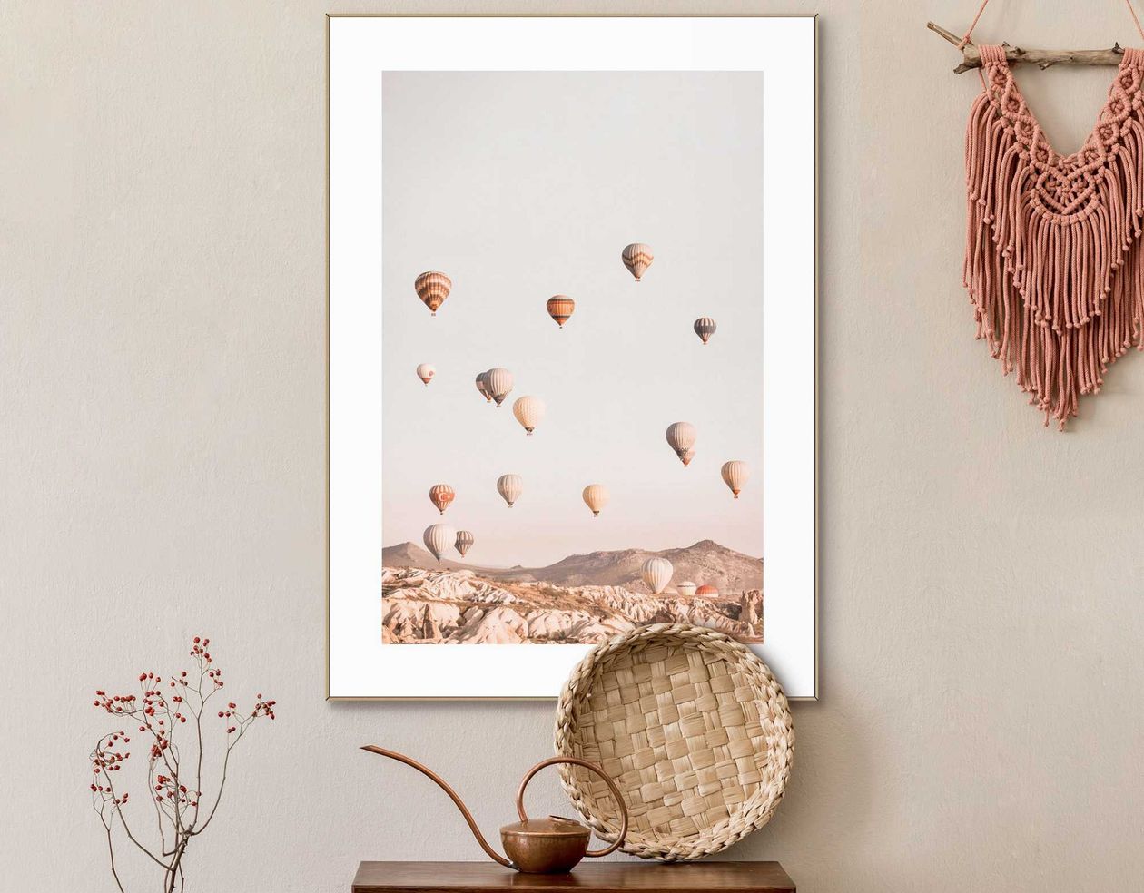 Produktbild: Wandbild 50 x 70 cm Ballonfahrt von Reinders in beige aus Holz