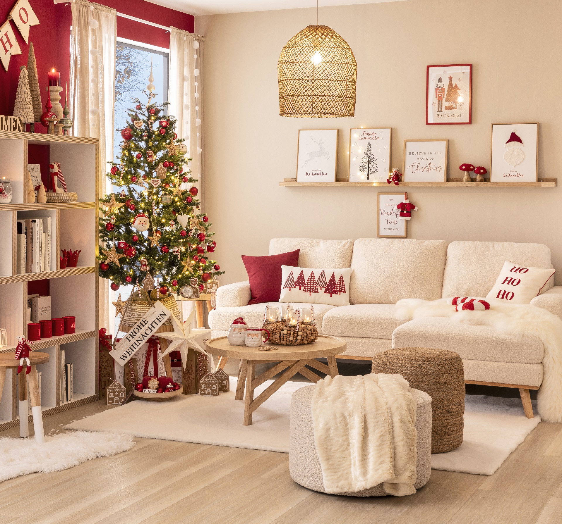 Nordische Weihnachten im Wohnzimmer: stimmungsvoll und heimelig