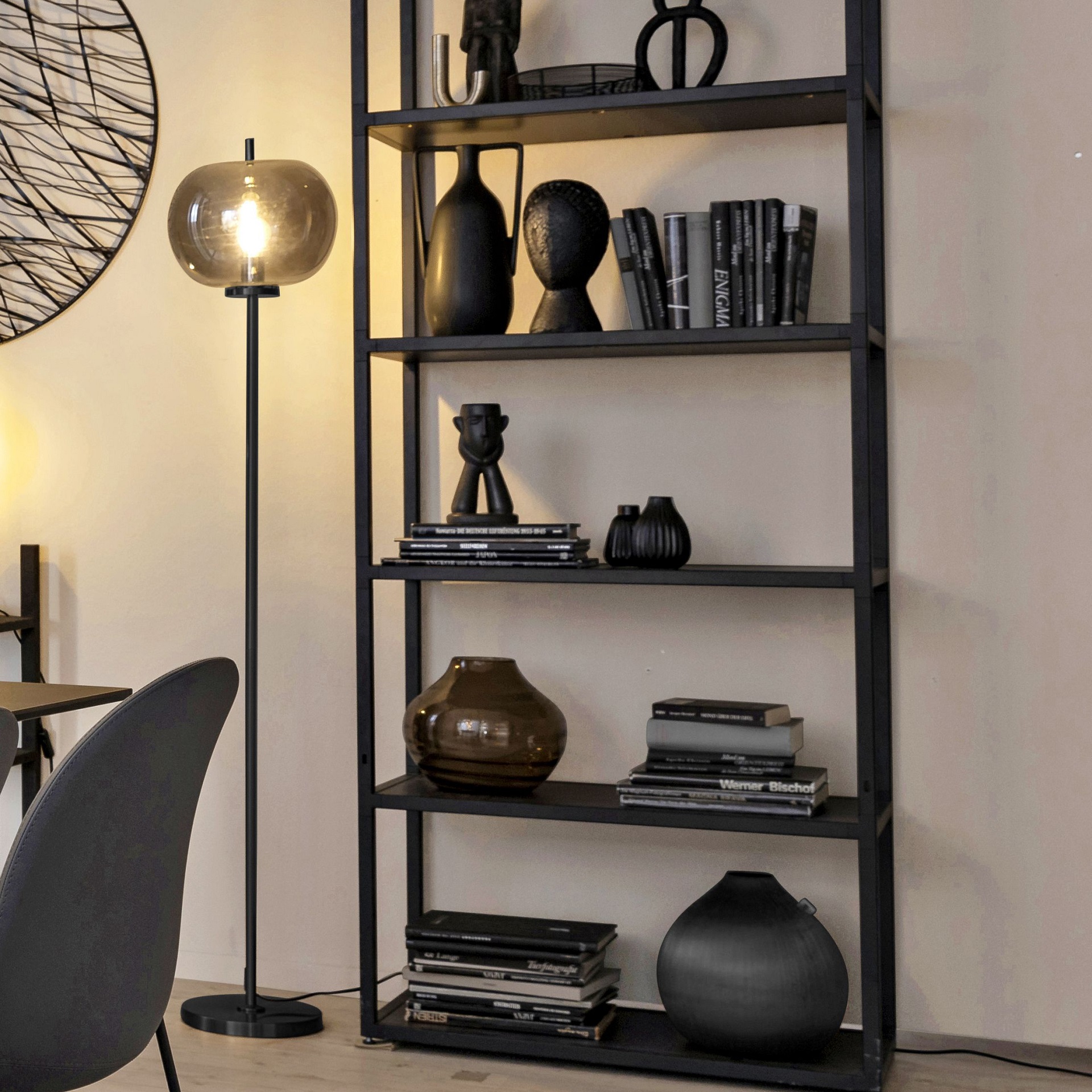 Produktbild: Stehlampe Blacky von Globo in Schwarz aus Alu, Eisen, Stahl und Metall