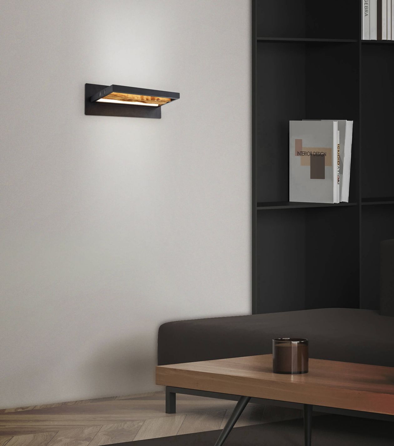 Zeitlos moderne LED-Wandleuchte mit warmem Lichtakzent für ein gemütliches und hochwertiges Wohnambiente. Perfekt zur stimmungsvollen Beleuchtung von Wohn- und Loungebereichen.