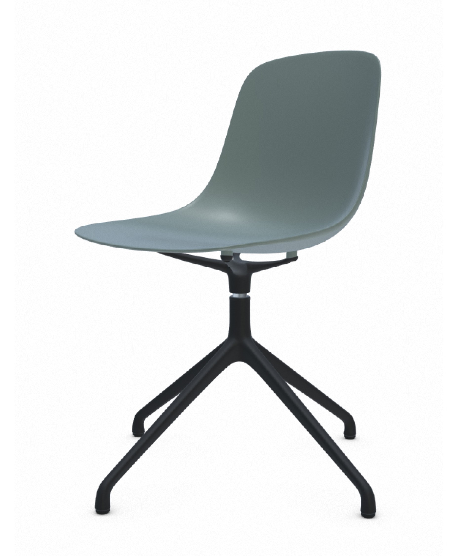 Drehbarer Stuhl Pure Loop der Marke Infiniti aus grünem Kunststoff