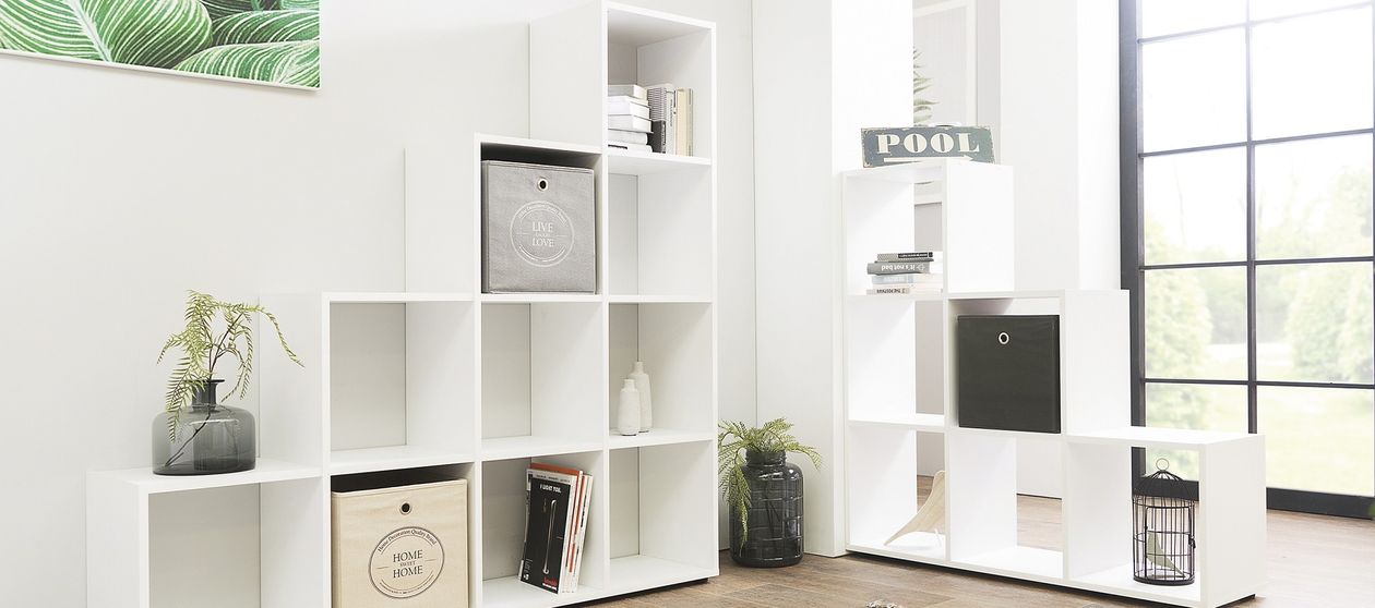 Produktbild: Regal Udine in weißem Kunststoff