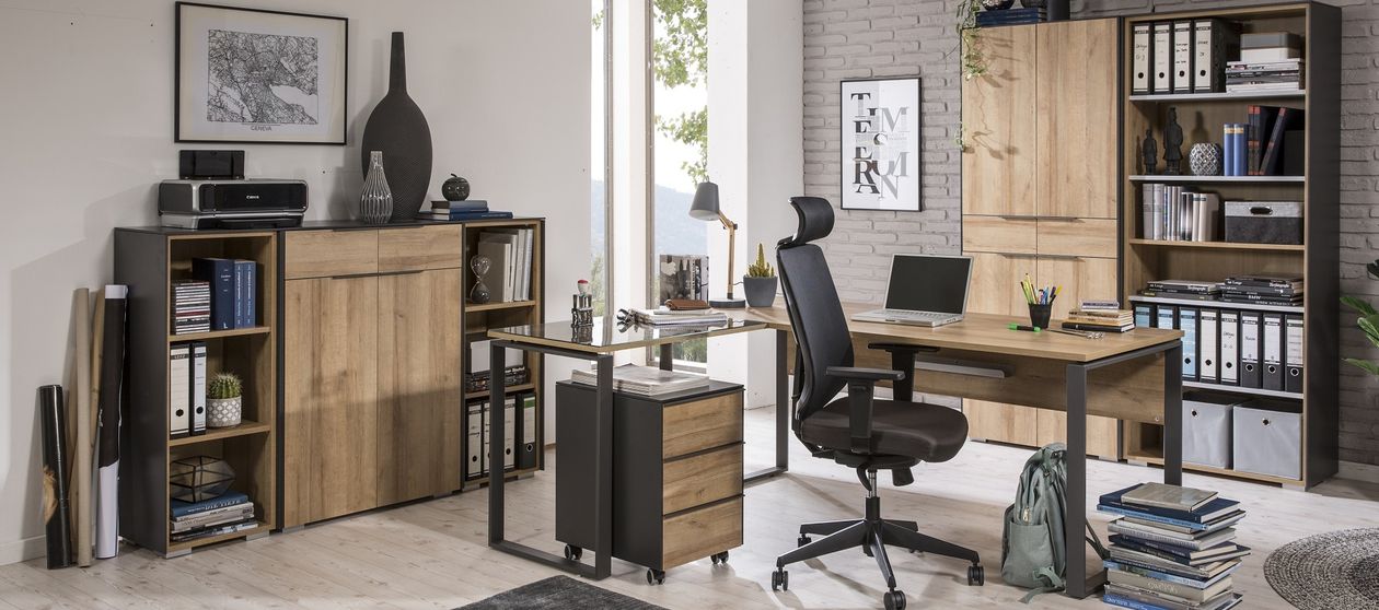 Produktbild: Aktenschrank Yolo der Marke MAJA in braunem Holz