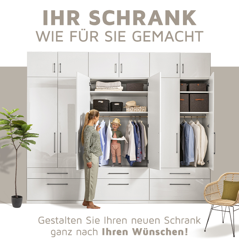 Jetzt mit Schrankkonfigurator Ihren Schrank planen