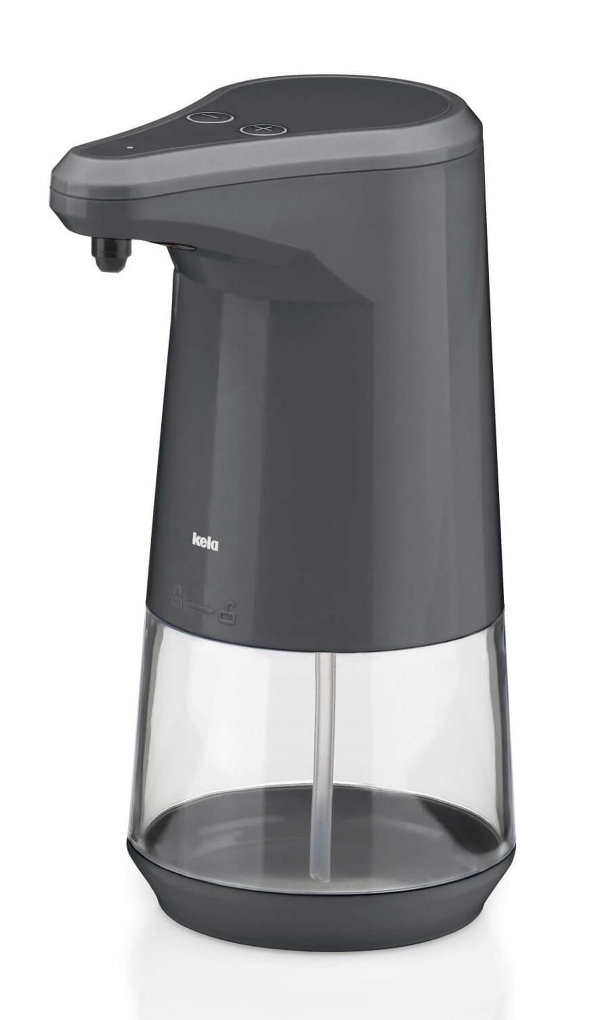 Automatik Seifenspender Aurie vor weißem Hintergrund.