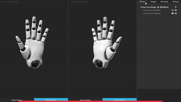 Calibrage gants manus vr prime 2