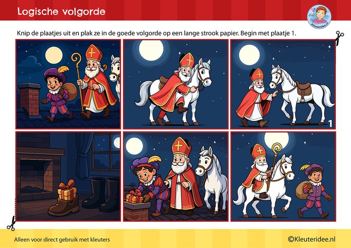 logische volgorde thema Sinterklaas 