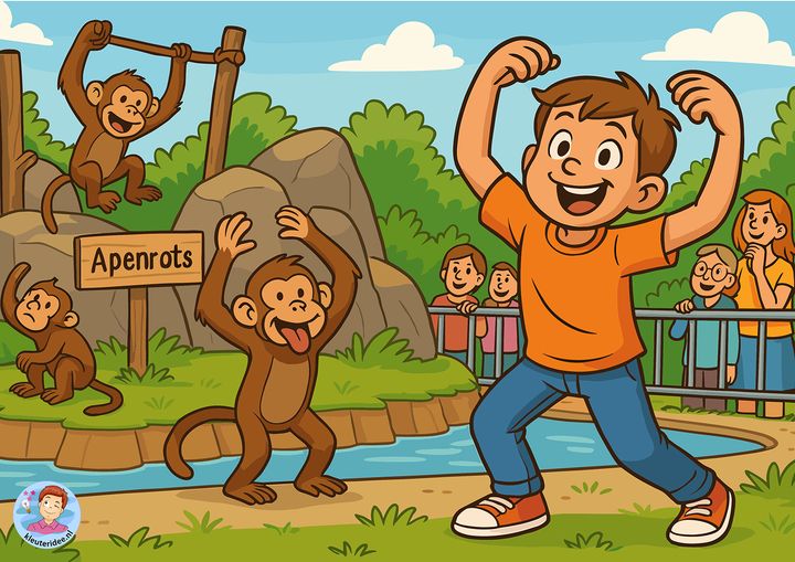 beweegverhaal, Timo gaat naar de dierentuin, taal en bewegen, thema dierentuin, kleuteridee