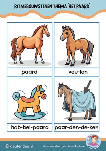 ritmebouwstenen thema het paard, kleuteridee